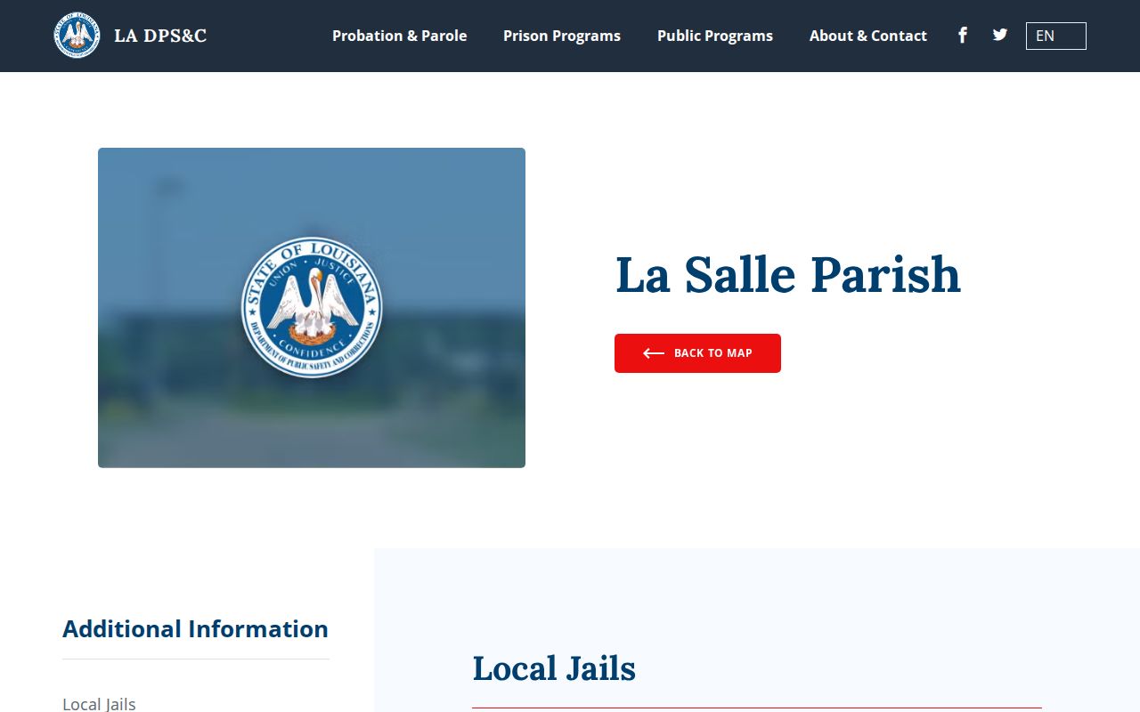 La Salle Correctional Center and TWP release contact listing
