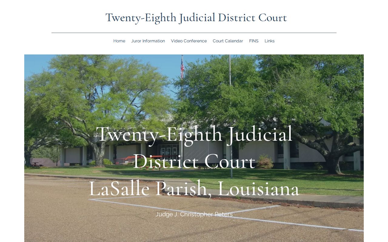 LaSalle Parish release court record portal for the 28th Judicial District Court